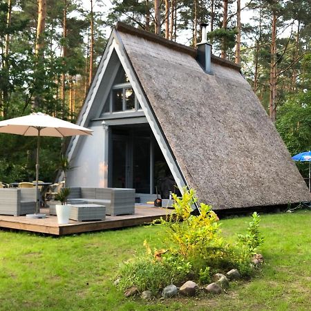 Ferienhaus Reetdach 1300Qm Privatgrundstueck Bootssteg Sauna Templin Luebbesee Uckermark Erholung Pur Seenplatte Petersdorf  Buitenkant foto