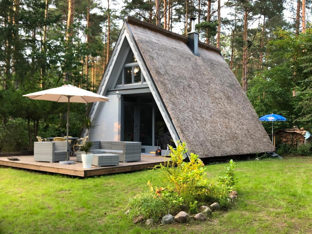 Ferienhaus Reetdach 1300Qm Privatgrundstueck Bootssteg Sauna Templin Luebbesee Uckermark Erholung Pur Seenplatte Petersdorf  Buitenkant foto